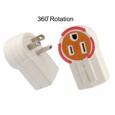 Rotatable USB Charger Wall Outlet - CL-ADA60008